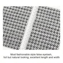 Korean Style Makeup Cluster Lashes, Long Soft Curly 3D Defined 320 Clusters Large Capacity - C - View 5