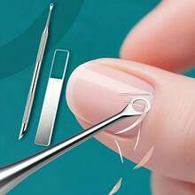2PCS Multi-Functional Nail Tool Set | Professional Cuticle Trimmer + Nail File -- Removes Dead Skin And Cuticles, Suitable For Hand/Foot Care, Salon And Home Use, Travel Essential, Perfect Gift For Holidays - Multicolor - View 10