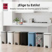 Comfort House Cubo de Basura con Pedal | Capacidad de 37 litros | Cubo Reciclaje | Cubo de Basura Orgánico Cocina | 1 unidad | Piezas Extraíbles | Limpieza FácilEnvíos Rápidos 24-48horas - Negro - Ver 5