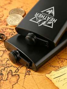 Personalized Matte Black Groomsman Flask - Engraved Stainless Steel Flask - Unique Gift For Men, Perfect For Wedding Parties - Multicolor - View 7