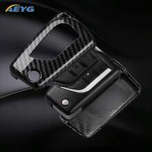 碳纖維風格 ABS 汽車鑰匙遙控器保護套，適用於 RAV4 Camry Corolla Avalon C-HR GT86 Hilux Fortuner 2012-2024 - 豐田C款 - 查看 3