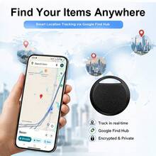 RSH Tag Pintar Pelacak Udara untuk Android, Kompatibel dengan Aplikasi Pusat Pencarian Android (Membutuhkan Sistem Android 9+), Pelacak Cerdas Anti-Hilang Global untuk Kunci, Koper, Perlindungan Privasi, Baterai Dapat Diganti, Hadiah Liburan - Hitam - View 12
