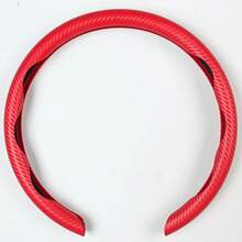 1 cái bọc vô lăng chống trượt - màu lì tối giản + họa tiết sợi carbon giả + phong cách tối giản + nhẹ + dễ lắp đặt âm + không có vòng trong; dùng cho ô tô/xe bán tải/SUV/MPV/xe van/vô lăng hình chữ D/hình O/hình tròn - Họa tiết sợi carbon giả, nhám - Xem 11