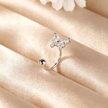 5pcs/1pc Bow Star Flower Jewelry Nose Ring Gold Open Nose Hoop, Rotating Ball End Nose Piercing Jewelry, Suitable For Women - Butterfly - View 16
