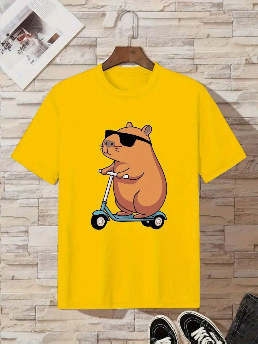 Short-Sleeved T-Shirt For Boys - Yellow - View 1