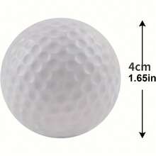 15 st realistiska golfbollar i skumgummi – lämpliga för inomhus-/utomhusträning, kan användas för svingträning/slag/chipping/puttning, träningshjälpmedel för golf – lämpliga för nybörjare till proffs, hållbara och långlivade för golfsportsträning - Vitt - Visa 5