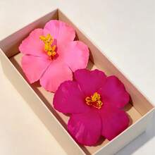 3入/1入 女款藍橘白漸層 7.5cm/2.95in 人造花髮夾，時尚百搭優雅簡約純色側夾髮飾，適用於日常出遊、休閒聚會、上班通勤、度假旅行、髮型設計、紮髮、洗臉、洗澡、化妝、服裝搭配、珠寶頭飾 - 彩色 - 查看 13