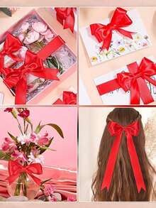 25Yards 4cm Satin Ribbons Crafts Bow DIY Gift Wrap Wine Red Yellow Green Blue Purple Black Gold White Ribbons For Party,Wedding,Birthday Decoration - Multicolor - View 10
