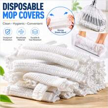 20pcs High-Quality Disposable Broom Covers Dust Cleaning Sleeves, Non-Woven Fabric Thickened Vacuum Sweeping Pads, High Elasticity Stretchable Universal Size, Effectively Capture Dust Hair Debris Without Tangling Easy To Clean, Hygienic Convenient Disposable Cleaning Tool, Suitable For Home Kitchen Living Room Bedroom Bathroom Wood Floor Tile Floor Furniture Gap Cleaning, Ideal For Housewives Families Pet Owners Slouchy People Daily Home Cleaning Use - 20 White Disposable Cloth Covers - View 5