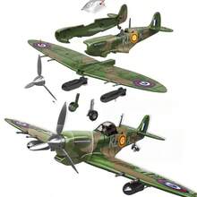 1/35比例塑膠模型組裝套件 F4U飛機積木 美國P-51 Mustang飛機 英國Spitfire飛機玩具 - 彩色 - 查看 6