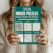 1PC A5 Paper Riddle Notebook Puzzle Collection, Including Riddles, Sudoku, Mazes, And Various Other Puzzle Games, With Detachable Pages, An Excellent Choice For Leisure, Suitable As A Gift (Pen Not Included) - Single Piece - View 2