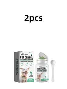 Poudre de nettoyage dentaire pour chiens, formule douce pour l'haleine fraîche et les soins de santé bucco-dentaire. Cette poudre de nettoyage bucco-dentaire est spécialement conçue pour les chiens avec une formule de base douce. Mélangez-la simplement dans la nourriture de votre animal de compagnie pour l'alimentation quotidienne. Une utilisation régulière peut adoucir la plaque et les taches, soulager la mauvaise haleine et apaiser les conditions des gencives. - Voir 10