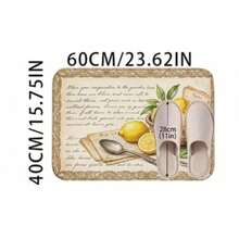 1pc Lemon Print Carpet, Fresh Summer Style, Decorative Rug, Bedroom Decor, Small Rug, Carpet, Home Decor, Living Room Carpet, Small Living Room Rug, Bedroom Rug, Living Room Home Decor, Outdoor Rug, Washable Carpet - Multicolor 1 - View 14