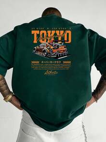 Manfinity Dauomo Men's Short Sleeve T-Shirt With Round Neck And Cartoon Print, For Summer. - 多色 6 - 查看 1