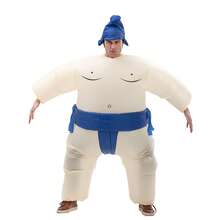 1pc Adult Inflatable Sumo Costume, Fits Height 1.5-2m, Suitable For Christmas, Cosplay, Anime Roleplay, Party, Stage Performance And Masquerade - Yellow Sumo - View 10