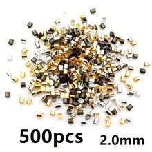 500個 1.5 2.0mm 直徑管狀壓接端珠子 止珠 隔珠 DIY項鍊珠寶製作配件用品 - Tube crimp beads - 查看 12