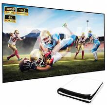 XBJ 72"/100" Projector Screen With Stand & Wall Mountable – 4K HD 16:9 PVC, 1.5 Gain, Wrinkle-Free Double Sided, Indoor/Outdoor For Backyard, Home Theater, Camping. Includes Tripod, Carry Bag & Ground Nails. Complete Kit For Proyector - 查看 14
