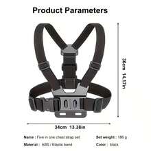 Chest Mount Bracket, Action Camera Chest Strap Accessory, Action Camera Cycling Accessory - Multicolor - View 7
