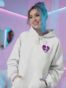 Moletom Canguru Basico Blusa de Frio Com Capuz Hoodie Masculino Feminino Streetwear Vibes Moda Inverno - Branco - Visão 3