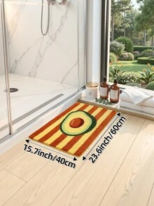 DAJIANG 1 buah Keset Kamar Mandi Berbulu Lembut, Terasa Lembut dan Nyaman di Kaki, Motif Buah, Cocok untuk Kamar Mandi, Dapur, Luar Ruangan, Dalam Ruangan, Lorong, Kamar Tidur, Ruang Tamu, Alas Pinggir, Bagian Bawah Anti Selip TPR, Dapat Dicuci dengan Mesin dan Mudah Dibersihkan - MultiWarna - View 14