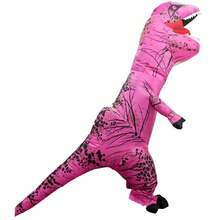 1pc Tyrannosaurus Rex Inflatable Costume Suitable For 1.5-2m Height Dinosaur Inflatable Suit Adult Sports Meet Dinosaur Outfit Dinosaur Inflatable Costume Prop Ride-On Dragon - Rose Red Tyrannosaurus Rex - View 4