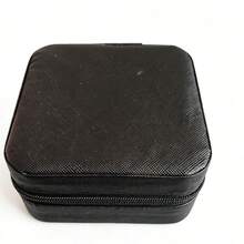 1pc Jewelry Box, Multiple Colors Available, Waterproof PU Exterior & Scratch-Resistant Velvet Interior. Mini Portable Travel Style & Cosmetic Storage Style Available. Can Store Rings, Earrings, Necklaces, Brooches; Perfect Gift For Birthday And Girlfriend. - Multicolor - View 18