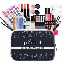 Popfeel All-In-One Makeup Set, Includes Full Face And Eye Makeup, Tools And Primer. Long-Lasting And Smudge-Resistant. Comes With Portable Storage Bag, Suitable For Beginners, Daily Use, Dates And Travel. - Baby Pink - View 3
