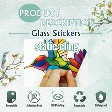 Cartoon Animal Forest Static Window Clings, Double-Sided Visible & Reusable, For Home, Kids Room & Kindergarten Decor - Multicolor - View 10