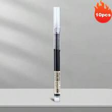 10支/10支 0.5mm 快乾中性凝膠筆，黑/藍/紅順滑書寫圓珠筆，耐用塑膠蓋，適合學生考試、學校、辦公室日常使用，開學季 - A - 查看 12