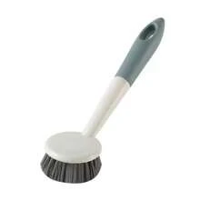 1 pieza Cepillo de mango largo para ollas, cepillo de limpieza de cocina sin rayaduras, cepillo para lavar platos sin ángulos muertos, herramienta de limpieza duradera y fuerte para ollas y tazones, cepillo para ollas minimalista y atractivo, cepillo para lavar ollas de mango largo sin ensuciarse las manos, revestimiento sin rayaduras, cepillo de limpieza esencial para eliminar manchas en la cocina - A - Ver 6