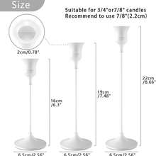3pcs/6pcs Romantic White Candle Holders, Bow-Knot Conical Candle Holders, Elegant Stand Decoration For Dining Table Centerpiece, Suitable For Dining Table Party Decoration, Home Gathering Tabletop Decoration, Wedding Venue Decoration And More (Candles Not Included) - Multicolor - View 10