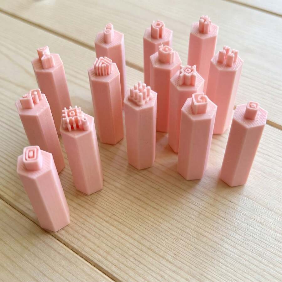 1/14Pcs Abstract Pattern Clay Stamp Set, Mini Polymer Clay Stamps For ...