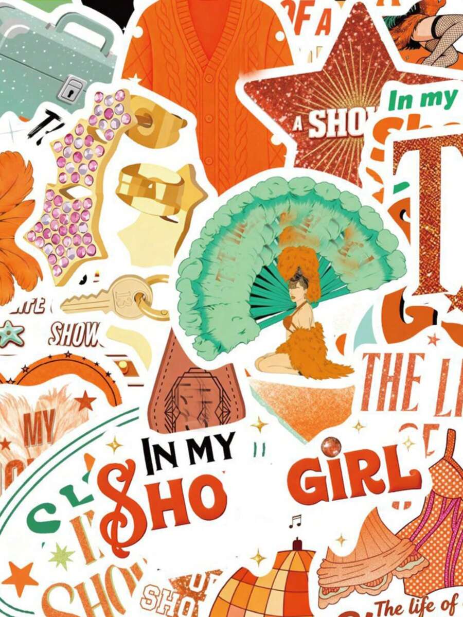 50Pcs Cartoon Taylor Stickers Fun Graffiti Gifts Decor Stickers Taylor Mech Taylor Stuff Taylor Gifts Vinyl Waterproof For Laptop Phone ,Case,Gifts, Computer, Journaling, Skateboard ,Water Bottles ,Scrapbooking ,Guitar School Supplies - A - View 1