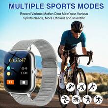 Brand New 1.83 Inch HD Full Touch Screen Smart Watch, Unisex, Supports Phone Dialing/Answering, Steel Strap, Pedometer, Calorie Counter, Multiple Sports Modes, Message Notification And Call Reminder, Multi-Functional Smart Watch, Sports Smart Watch, Compatible With Android/IOS Systems, Christmas Gift Choice - Multicolor - View 4