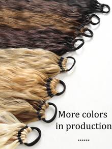 24 Inch Curly Ponytail Wig, Wavy Design, With Elastic Hair Tie, Suitable For Women's Daily Wear And Special Occasions - Gold - View 3