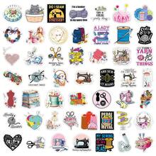 50pcs Cartoon Fun Warm Nostalgic Decorative Suitcase Glass Stickers For Yarn Knitting Fabric Sewing Enthusiasts - Multicolor - View 4