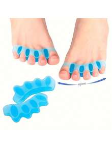 4Pcs Silicone Toe Separators Pads Unisex Soft Shock Absorption Toe Spacers Anti-Slip Anti-Wear Lightweight Foot Pads Insoles Comfortable Toe Cushions For Daily Wear Walking Running - A - 查看 1