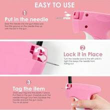 Stitch Gun For Clothes - Handheld Stitch Gun Quick Clothing Fixer - Tagging Gun - Includes 6 Needle, 1000 Black Fasteners & 1000 White Fasteners - Multicolor - View 5