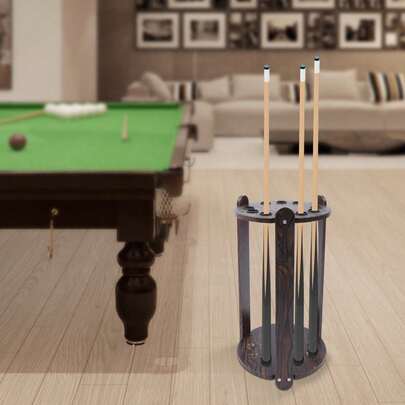 Billiard Cue Rack, Wood Multifunctional Pool Stick Stand Holder Cue Holder For Fishing Rod Golf Club
