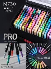 Languo New Color Series Heavy Color INK PRO 9-Piece Set, 3 Sets Total 27 Colors, 426/288/192/96/72/48 Rich Ink Acrylic Marker Set, First Day Of School - Multicolor - View 5