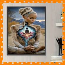 1000 Pieces Adult Mini Jigsaw Puzzle Box - This Precision-Cut Puzzle Is Adult Challenge Level And Scratch-Resistant. The Image Is An Artistic Composition Of A Meditator And Lotus Flower In A Fantasy Style. Suitable For Adults And Family Entertainment, It Can Be Used As DIY Home Decor, Art Collection, And A Creative Gift For Halloween, Christmas, And Brain Challenges, Bringing You An Immersive Intellectual Experience. - Multicolor - View 3