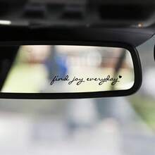 Pegatina de espejo retrovisor Feliz cada día, pegatina humorística de amor propio y positividad, adecuada para espejo retrovisor de coche, botella de agua y espejo - A - Ver 8
