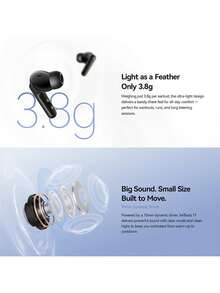Blackview Airbuds 17 耳機 全球版 ANC & ENC 雙重降噪 人體工學貼合設計 10mm 動圈單體 3.8g 極輕量 IPX4 防水 最長 30 小時總播放時間 無線 BT 6.0 原音 App 控制 - 查看 5