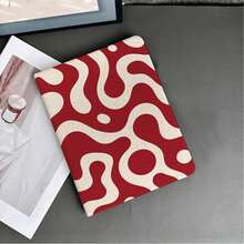 1件 紅色與白色抽象漩渦印花平板保護殼，附筆槽，相容於 iPad 10代 Smart Case/Air 13(M3 2025)/Air 11/11(A16 2025)，相容於 Oppo Pad，相容於 Matepad，相容於 Vivo Pad，相容於 Honor Pad，相容於 Xiaoxin Pad - 彩色 - 查看 10