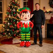 Standing Base Christmas Elf Balloon Suitable For Christmas Decoration, Extra Large 4D Christmas Elf Balloon For New Year And Christmas Home Decor - Multicolor - View 2