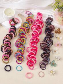 178pcs Vintage Atmosphere Girls Hair Accessories Set, Pearl Rhinestone Solid Color Hair Clips, Pearl Ditsy Floral Flower Hairpins, Shiny 3D Clover Alligator Hair Clips, Side Clips, High Elasticity Towel Scrunchies, Thin Hair Ties, Daily Match Party Headwear - Multicolor - View 8