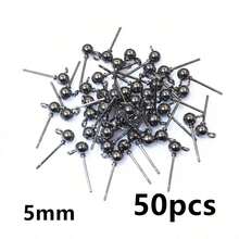 50pcs 3/4/5mm Ball Stud Earring Basic Pins Stoppers Connector For DIY Jewelry Making Accessories Supplies - Ball Stud Pins - View 12