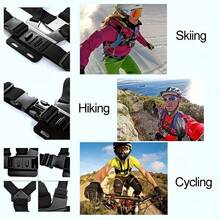 Chest Mount Bracket, Action Camera Chest Strap Accessory, Action Camera Cycling Accessory - Multicolor - View 6