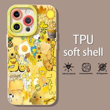 Collage de verano de  amarillo,  y Piolínfunda de teléfono Fundas compatibles con ,Apple,VIVO,OPPO,,, y Honor.Fabricadas en silicona TPU,ofrecen protección contra golpes y caídas. - Blanco - Ver 3