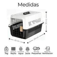 Portable Pet Carrier Cage For Dogs, Cats, Rabbits - Black - View 4
